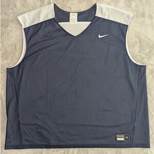 Nike reversible lacrosse performance training jersey dark blue white XXL